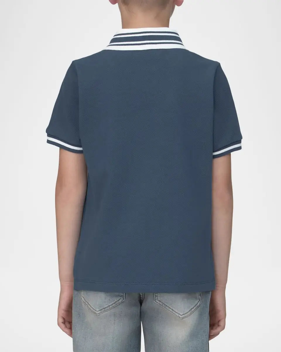 Amiri Boy's Sport Short-Sleeve Polo Shirt, Size -12 | Thumbnail 2 Amiri Boy's Sport Short-Sleeve Polo Shirt, Size -12 | Thumbnail 2