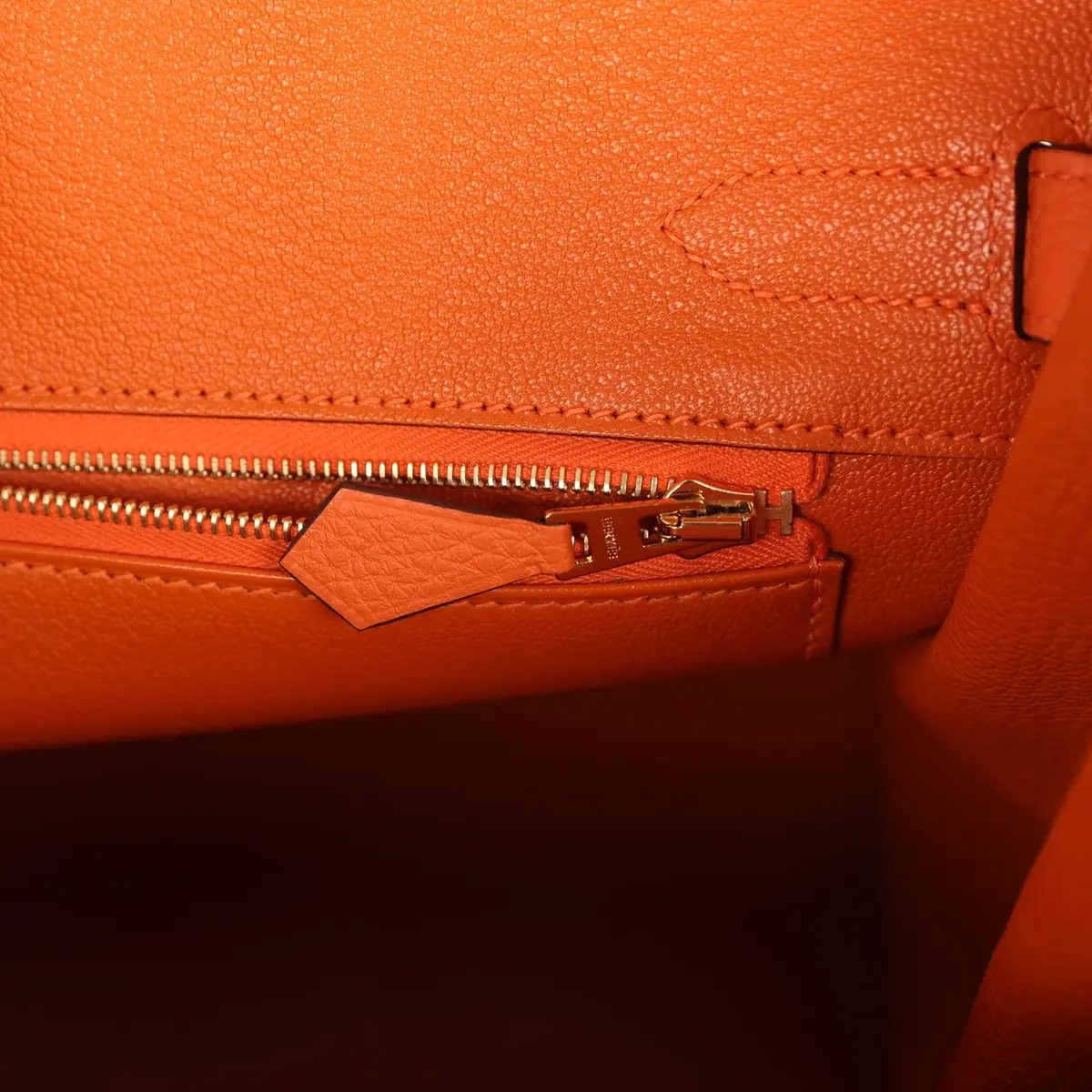 HERMÈS Hermes Birkin 30 Orange Togo Gold Hardware | Thumbnail 9 HERMÈS Hermes Birkin 30 Orange Togo Gold Hardware | Thumbnail 9