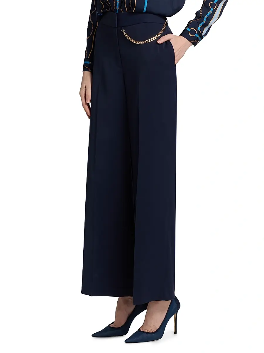 Elie Tahari Women's The Sarah Pleated-Front Straight-Leg Pants | Thumbnail 4 Elie Tahari Women's The Sarah Pleated-Front Straight-Leg Pants | Thumbnail 4