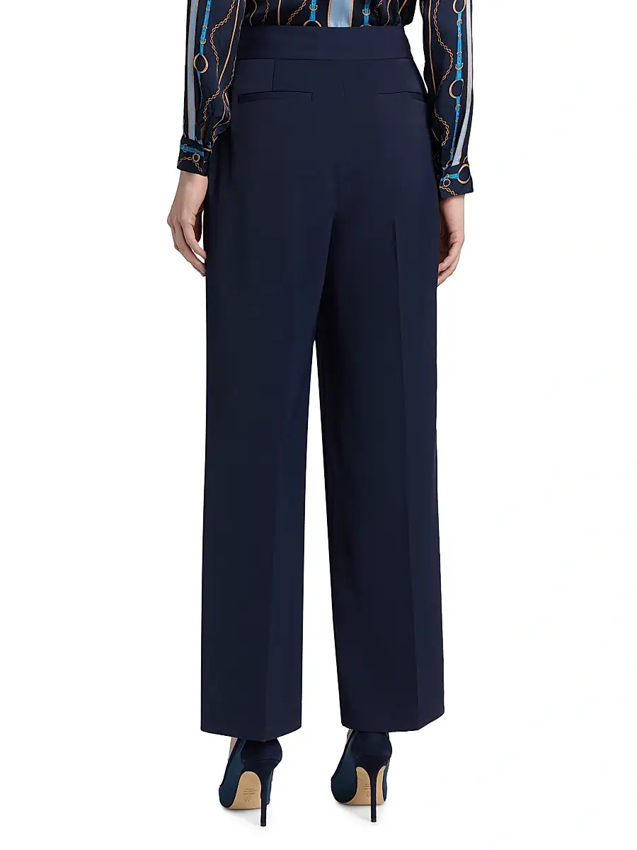 Elie Tahari Women's The Sarah Pleated-Front Straight-Leg Pants | Thumbnail 5 Elie Tahari Women's The Sarah Pleated-Front Straight-Leg Pants | Thumbnail 5