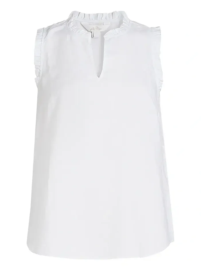 Women's Kavalla Ruffled Linen Top