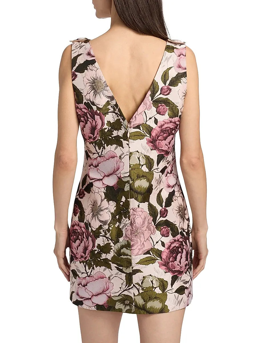 Milly Women's Lane Floral Jacquard Minidress | Thumbnail 5 Milly Women's Lane Floral Jacquard Minidress | Thumbnail 5