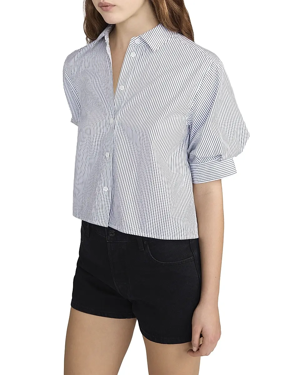 Frame Women's The Billow Striped Cotton Shirt | Thumbnail 5