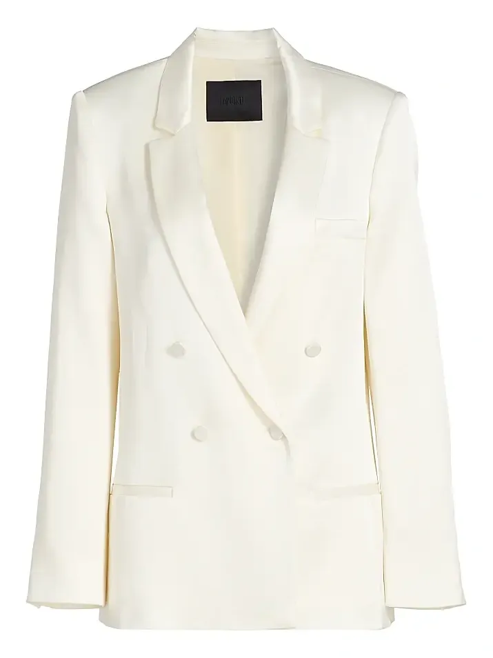 Lapointe Women's Satin Double-Breasted Blazer