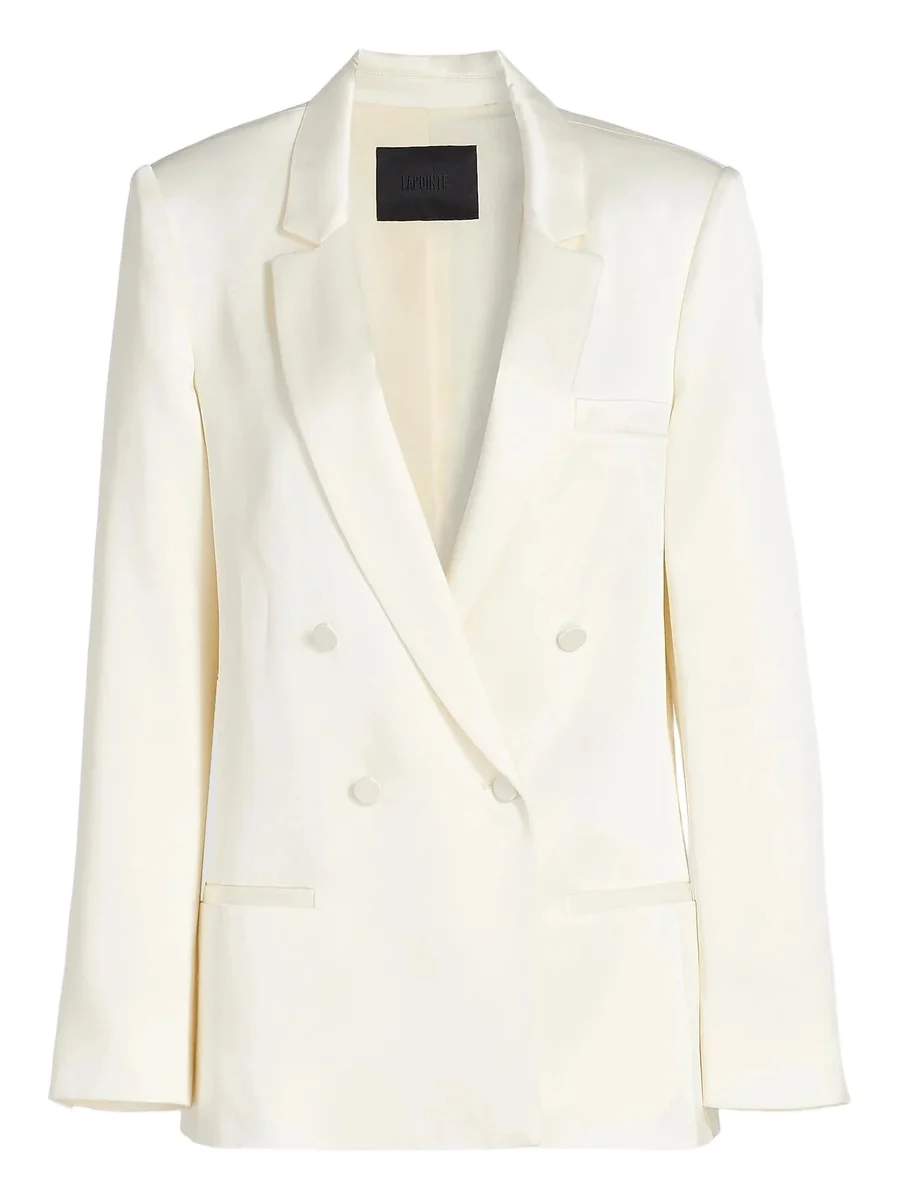 Women's Satin Double-Breasted Blazer Women's Satin Double-Breasted Blazer