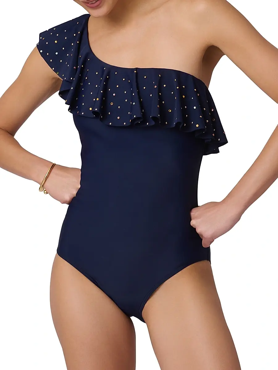 Shoshanna Women's Ruffle One-Shoulder One-Piece Swimsuit | Thumbnail 2 Shoshanna Women's Ruffle One-Shoulder One-Piece Swimsuit | Thumbnail 2
