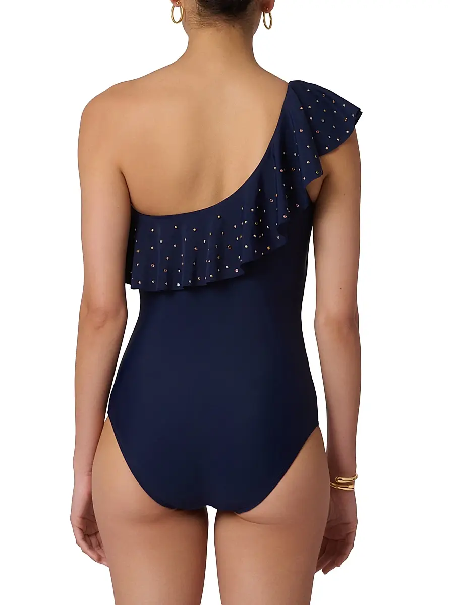 Shoshanna Women's Ruffle One-Shoulder One-Piece Swimsuit | Thumbnail 3 Shoshanna Women's Ruffle One-Shoulder One-Piece Swimsuit | Thumbnail 3