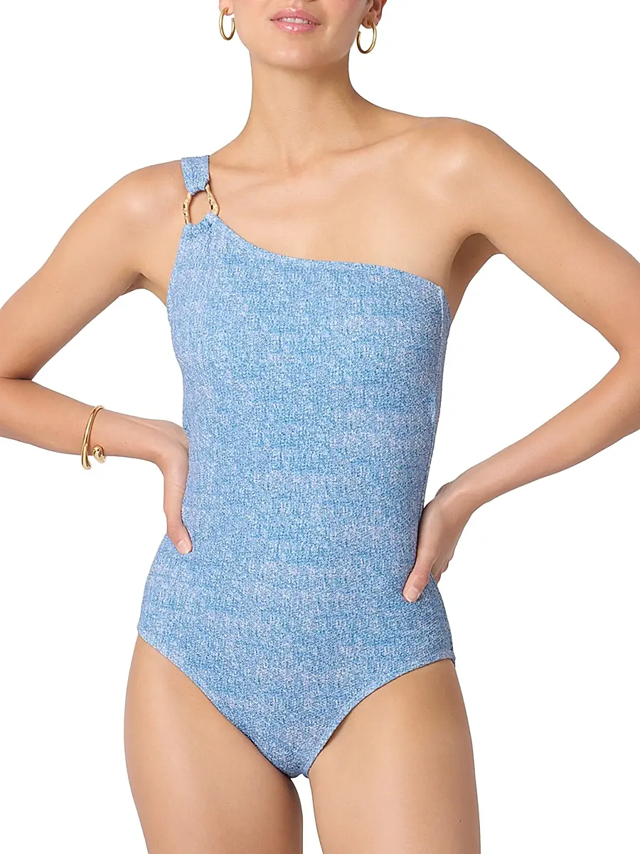 Shoshanna Women's Ring One-Shoulder One-Piece Swimsuit | Thumbnail 2 Shoshanna Women's Ring One-Shoulder One-Piece Swimsuit | Thumbnail 2