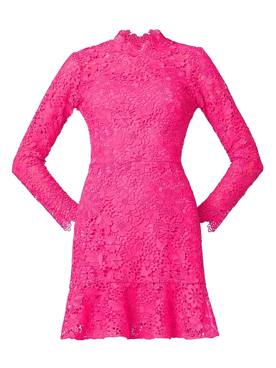 Shoshanna Women's Gracie Lace-Trim A-Line Minidress