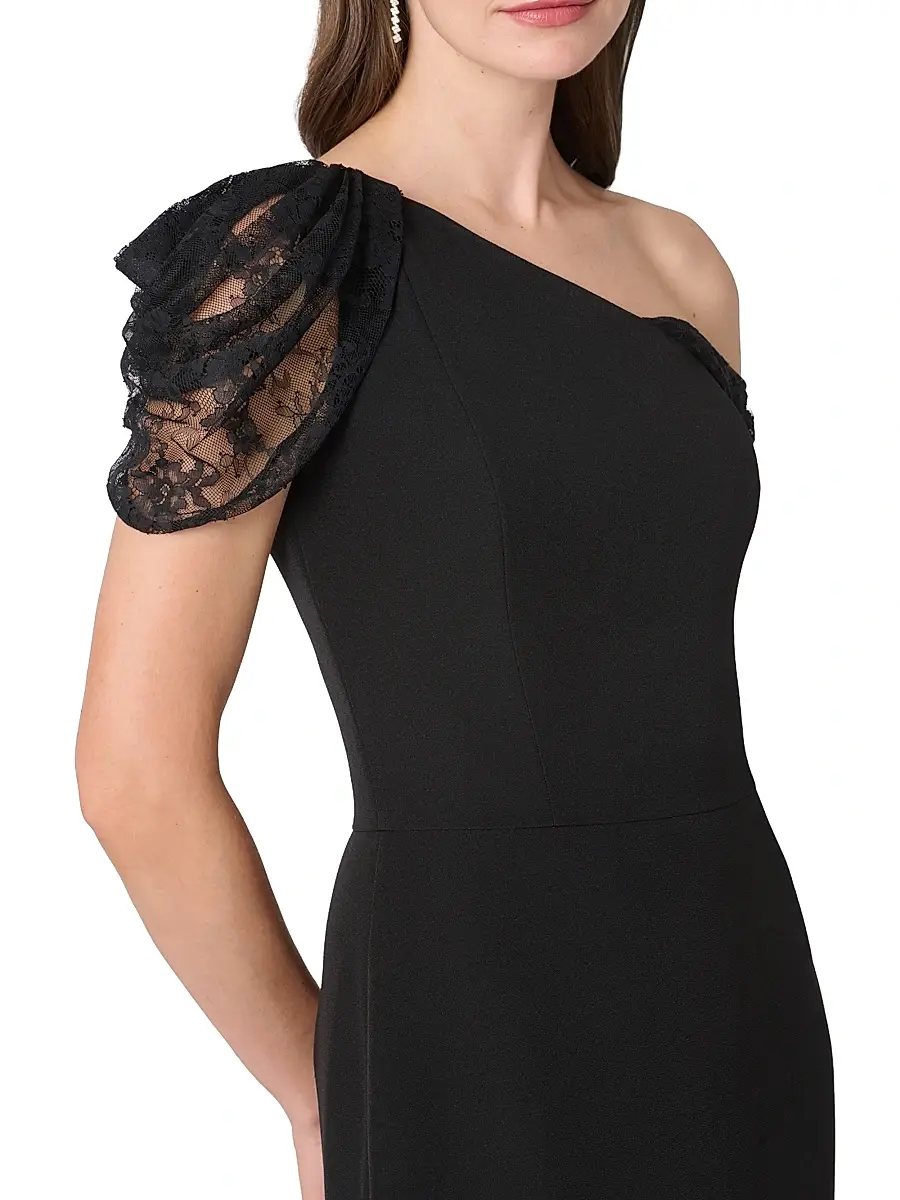 Shoshanna Women's Tayla Lace-Trimmed Trumpet Gown | Thumbnail 4 Shoshanna Women's Tayla Lace-Trimmed Trumpet Gown | Thumbnail 4