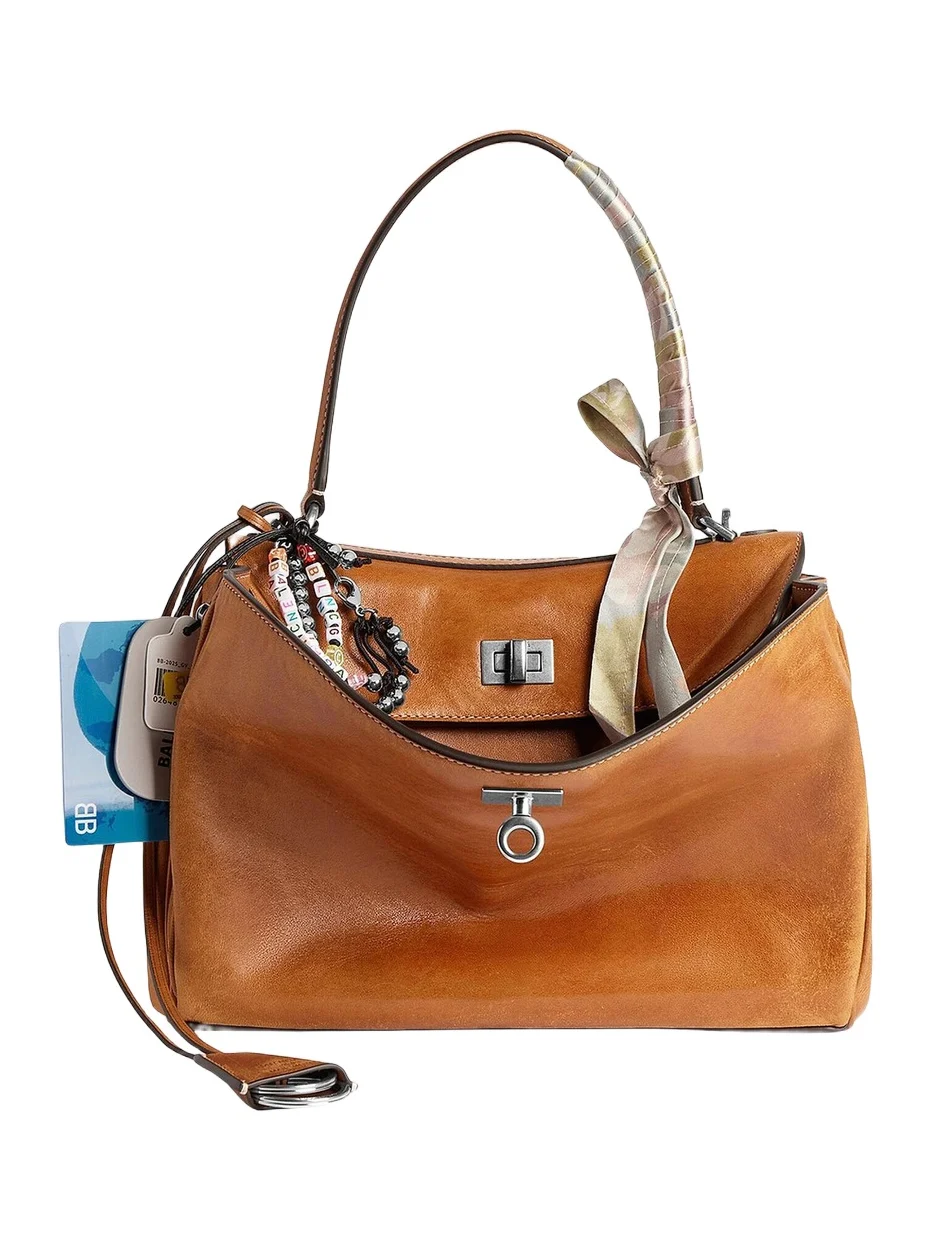 Women's Rodeo Small Top Handle Bag with Charms - Tan Cowboy Women's Rodeo Small Top Handle Bag with Charms - Tan Cowboy