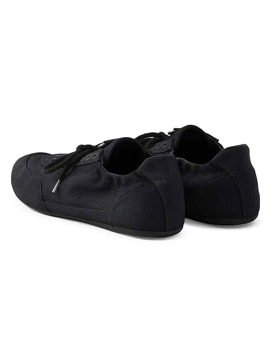 Prada Men's Collapse Canvas Sneakers - Black | Thumbnail 3