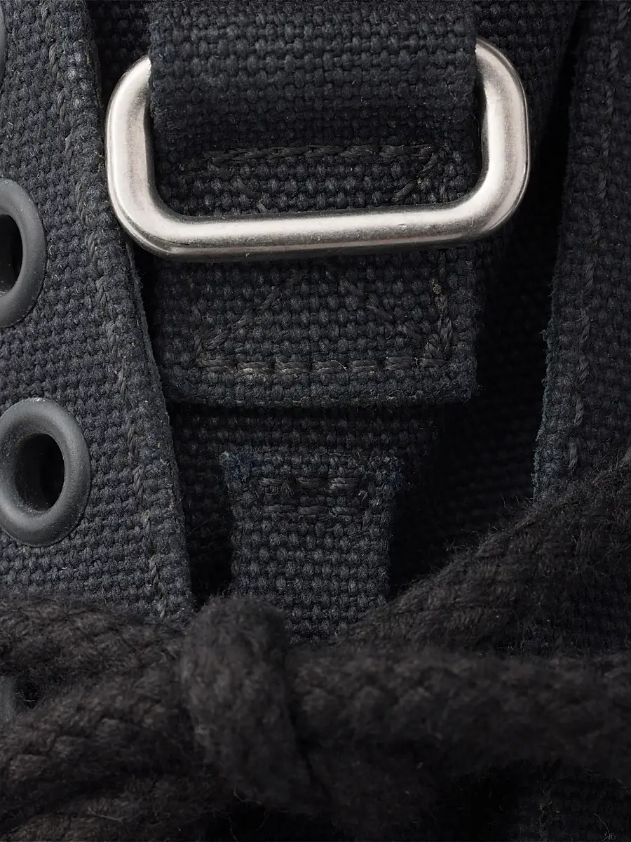 Prada Men's Collapse Canvas Sneakers - Black | Thumbnail 5