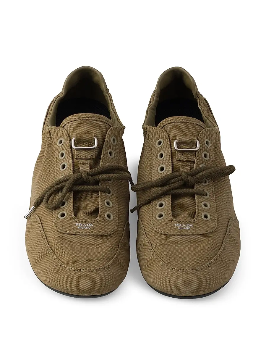 Prada Men's Collapse Canvas Sneakers - Black | Thumbnail 9
