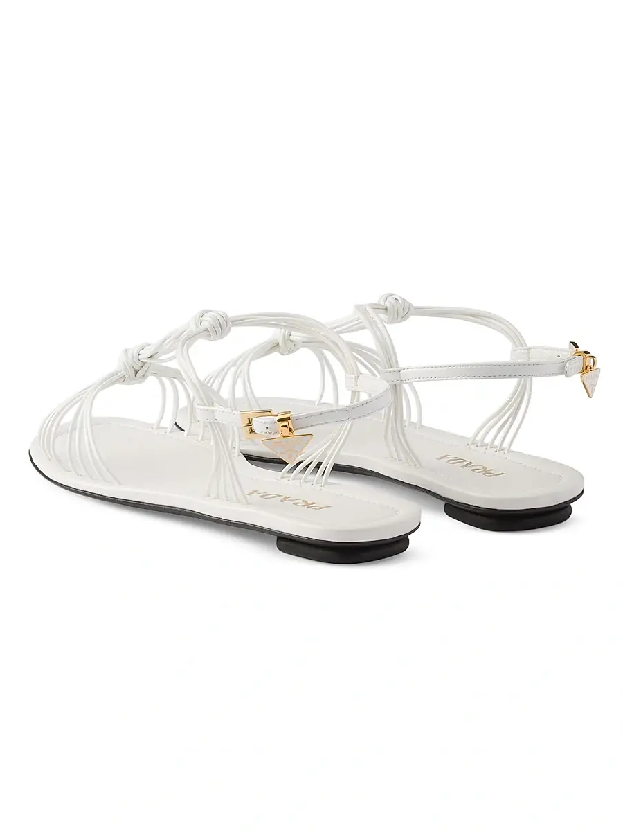 Prada Women's Patent Leather Sandals - White | Thumbnail 3 Prada Women's Patent Leather Sandals - White | Thumbnail 3