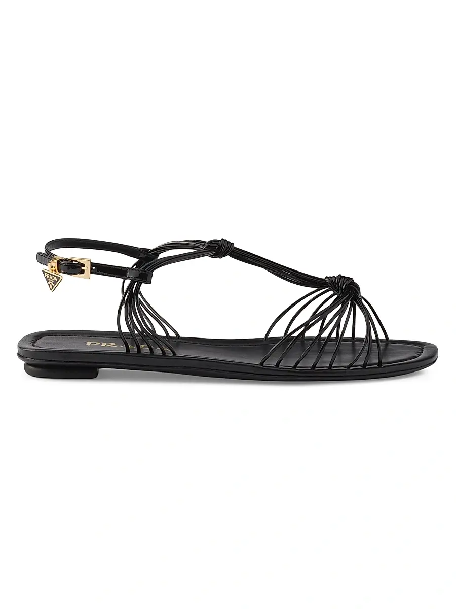 Prada Women's Patent Leather Sandals - White | Thumbnail 5 Prada Women's Patent Leather Sandals - White | Thumbnail 5
