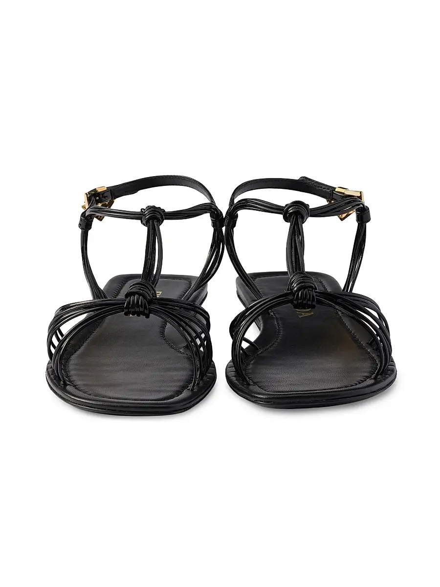 Prada Women's Patent Leather Sandals - White | Thumbnail 6 Prada Women's Patent Leather Sandals - White | Thumbnail 6