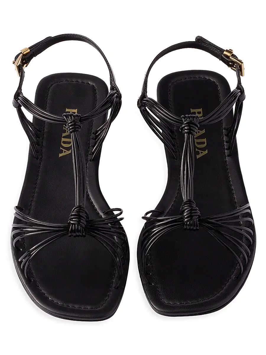 Prada Women's Patent Leather Sandals - White | Thumbnail 8 Prada Women's Patent Leather Sandals - White | Thumbnail 8