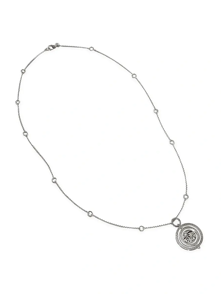 John Hardy Women's Dot Moon Door Sterling Silver & Citrine Pendant Necklace - Silver | Thumbnail 3 John Hardy Women's Dot Moon Door Sterling Silver & Citrine Pendant Necklace - Silver | Thumbnail 3