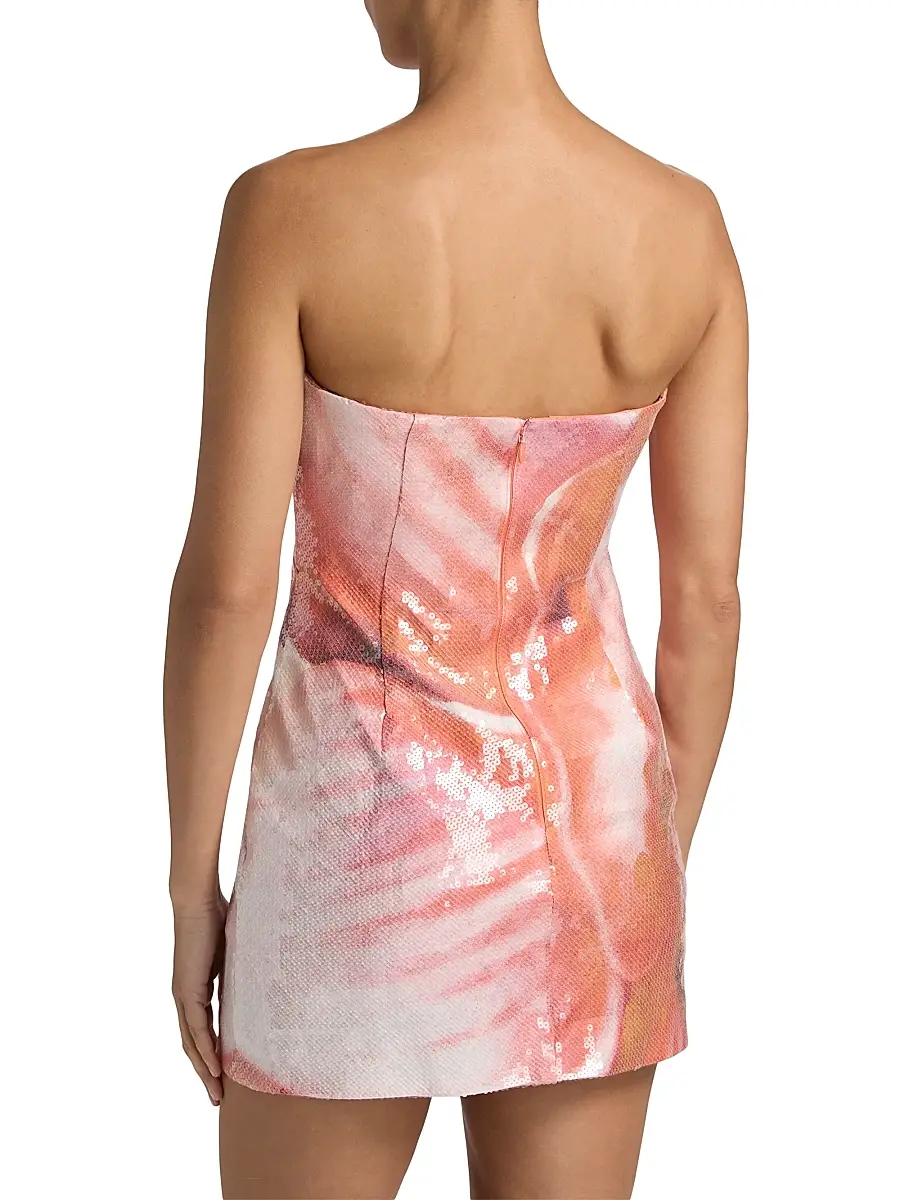 Significant Other Women's Aden Floral-Sequined Strapless Minidress | Thumbnail 5