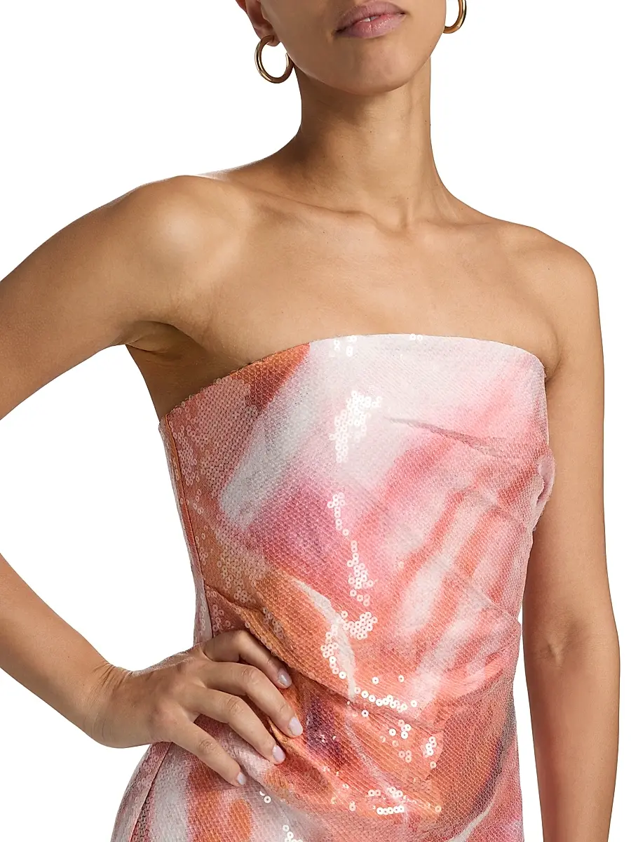 Significant Other Women's Aden Floral-Sequined Strapless Minidress | Thumbnail 6