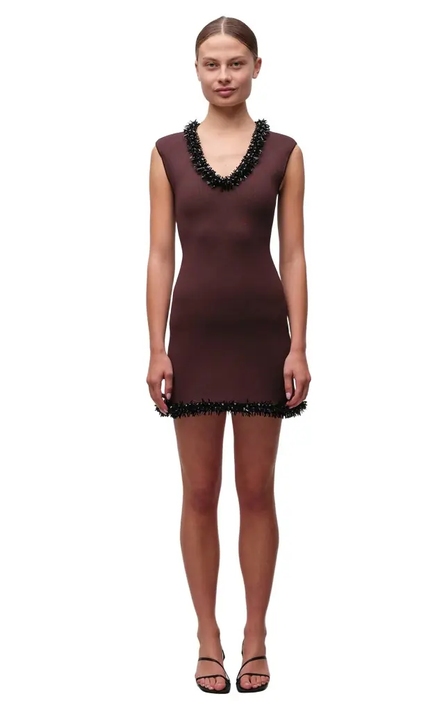 Simkhai Suki Embellished Jersey Mini Dress