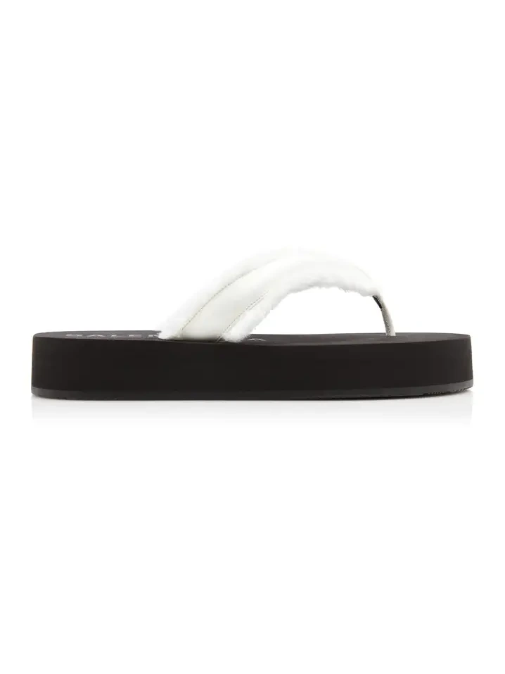 Balenciaga Silk-Trimmed Platform Flip Flop