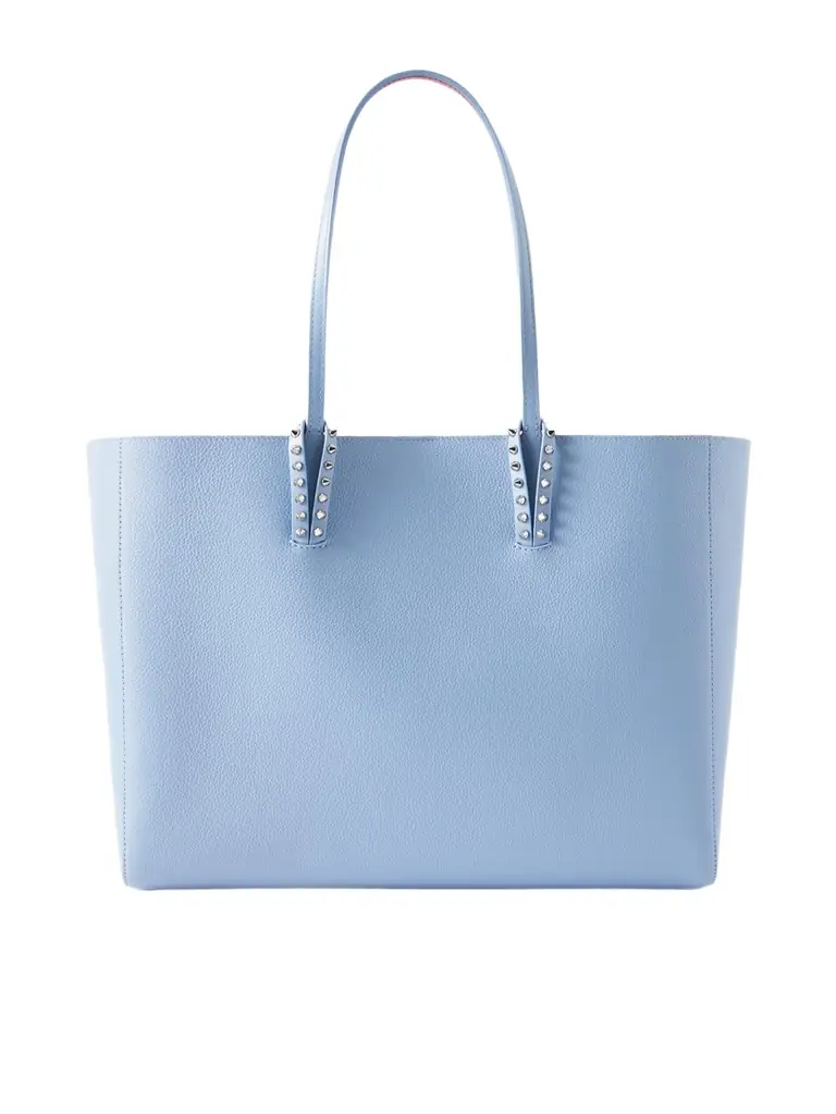 Christian Louboutin Cabata Large Studded Textured-leather Tote | Image 1 Christian Louboutin Cabata Large Studded Textured-leather Tote | Image 1