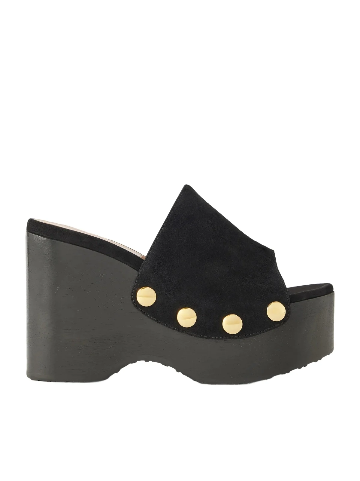 Gianvito Rossi Ardèa 60 Studded Suede Platform Wedge Mules