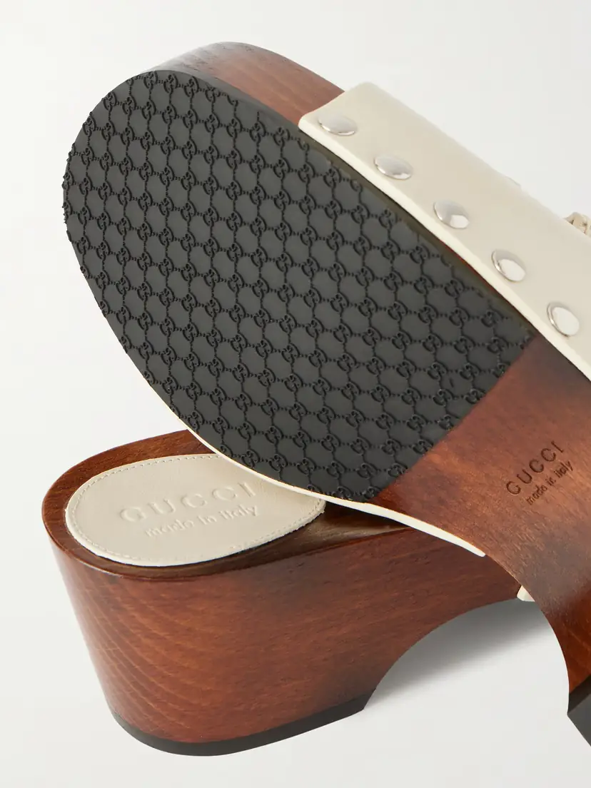 Gucci Embellished Leather Clogs | Thumbnail 5 Gucci Embellished Leather Clogs | Thumbnail 5
