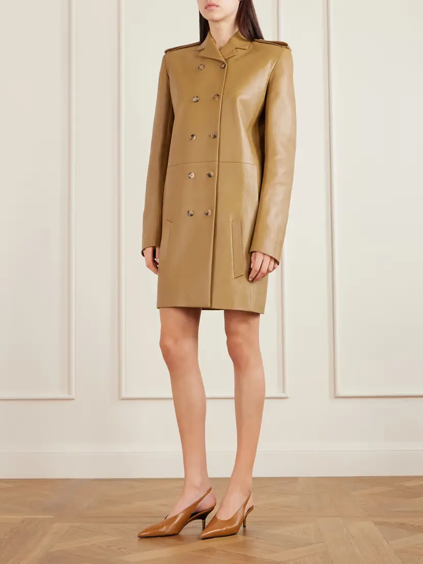 Khaite Sadra Double-breasted Leather Coat | Thumbnail 2