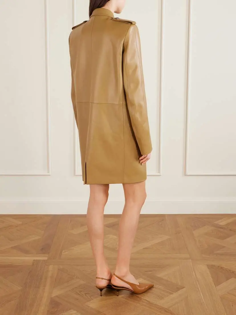 Khaite Sadra Double-breasted Leather Coat | Thumbnail 3
