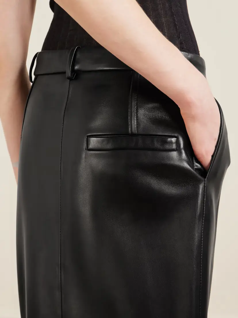 Khaite Anden Paneled Leather Midi Skirt | Thumbnail 5 Khaite Anden Paneled Leather Midi Skirt | Thumbnail 5
