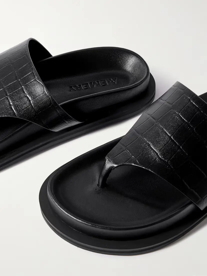 A Emery Imara Croc-effect Leather Sandals | Thumbnail 4