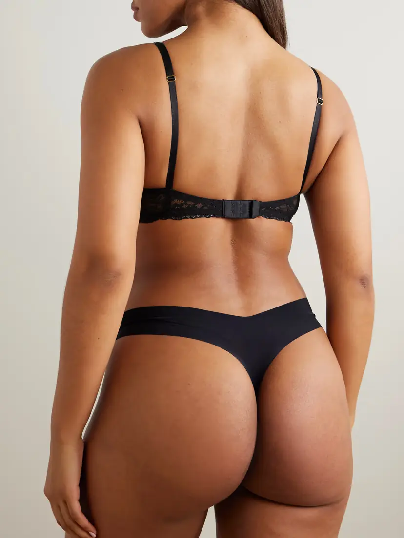 Commando Double Take Set Of Two Lace-trimmed Stretch Thongs | Thumbnail 3