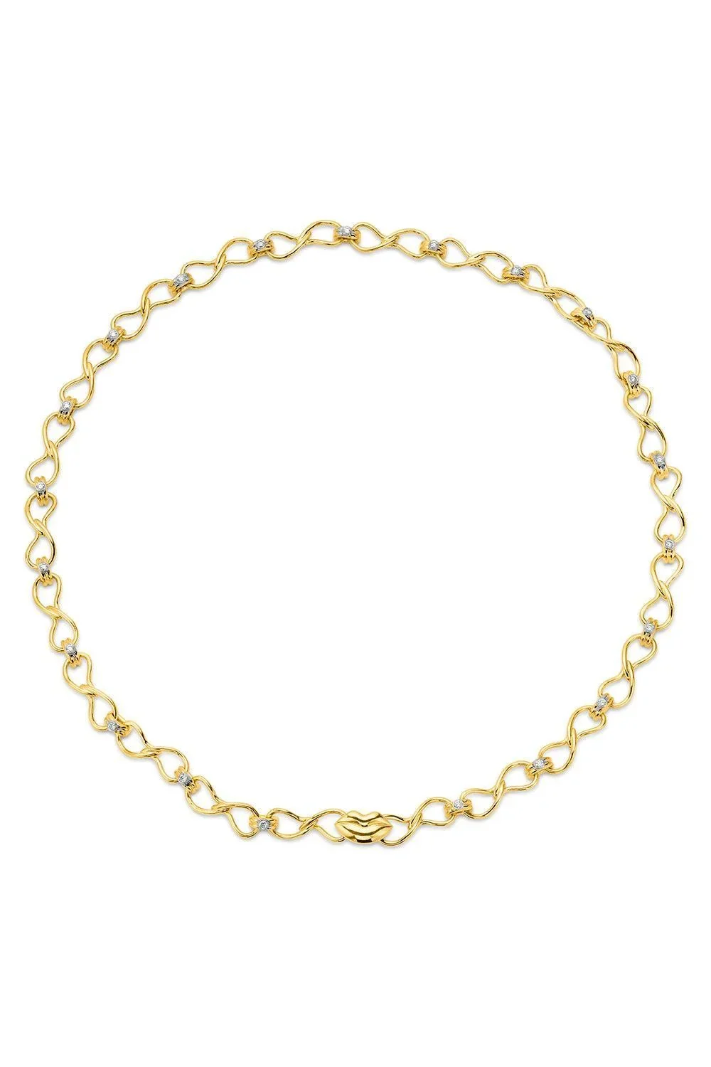 Diamond Interlocking Chain Necklace Diamond Interlocking Chain Necklace