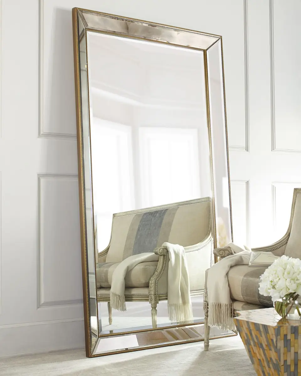 Katherine Noble by BMC Aldina Beaded Floor Mirror, 79"T | Thumbnail 3 Katherine Noble by BMC Aldina Beaded Floor Mirror, 79"T | Thumbnail 3