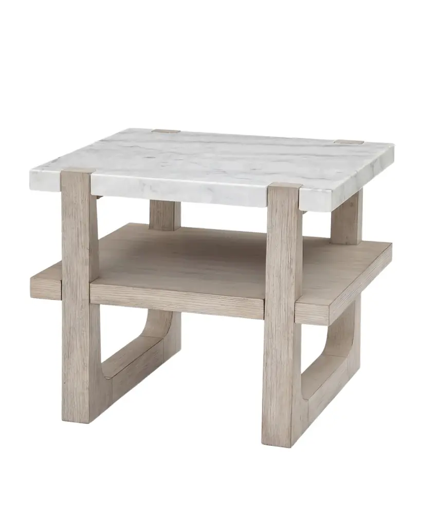 Katherine Noble by BMC Nantucket Marble Top End Table