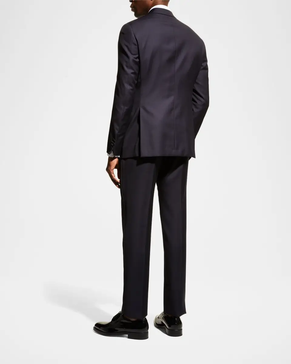 Emporio Armani Men's Contrast Notch Lapel Two-Piece Tuxedo Suit | Thumbnail 2