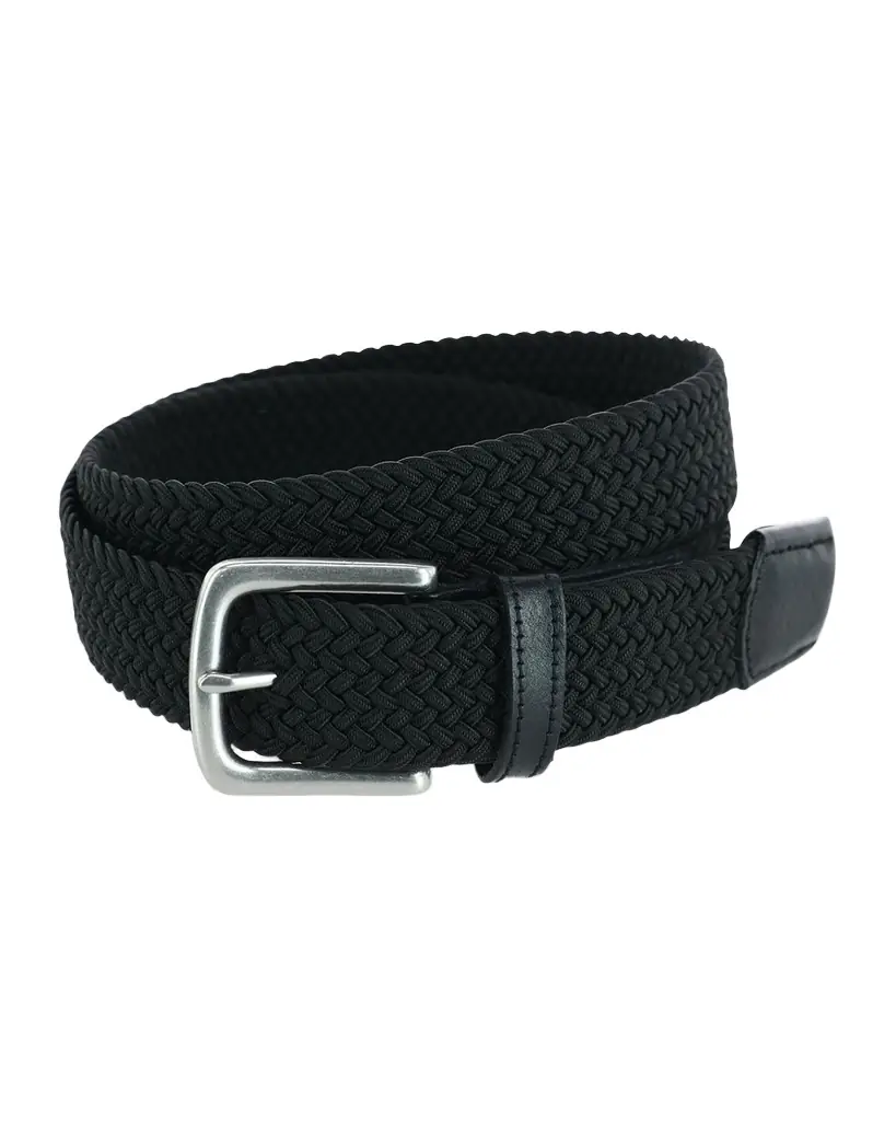 Trafalgar Men's Riverside Woven Rayon Leather Belt