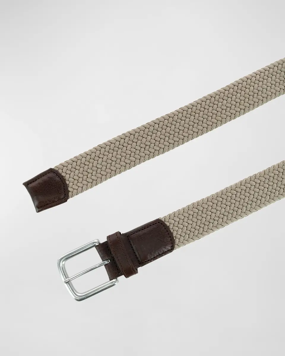 Trafalgar Men's Riverside Woven Rayon Leather Belt | Thumbnail 2 Trafalgar Men's Riverside Woven Rayon Leather Belt | Thumbnail 2