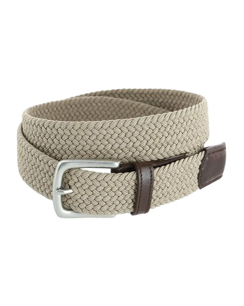 Trafalgar Men's Riverside Woven Rayon Leather Belt