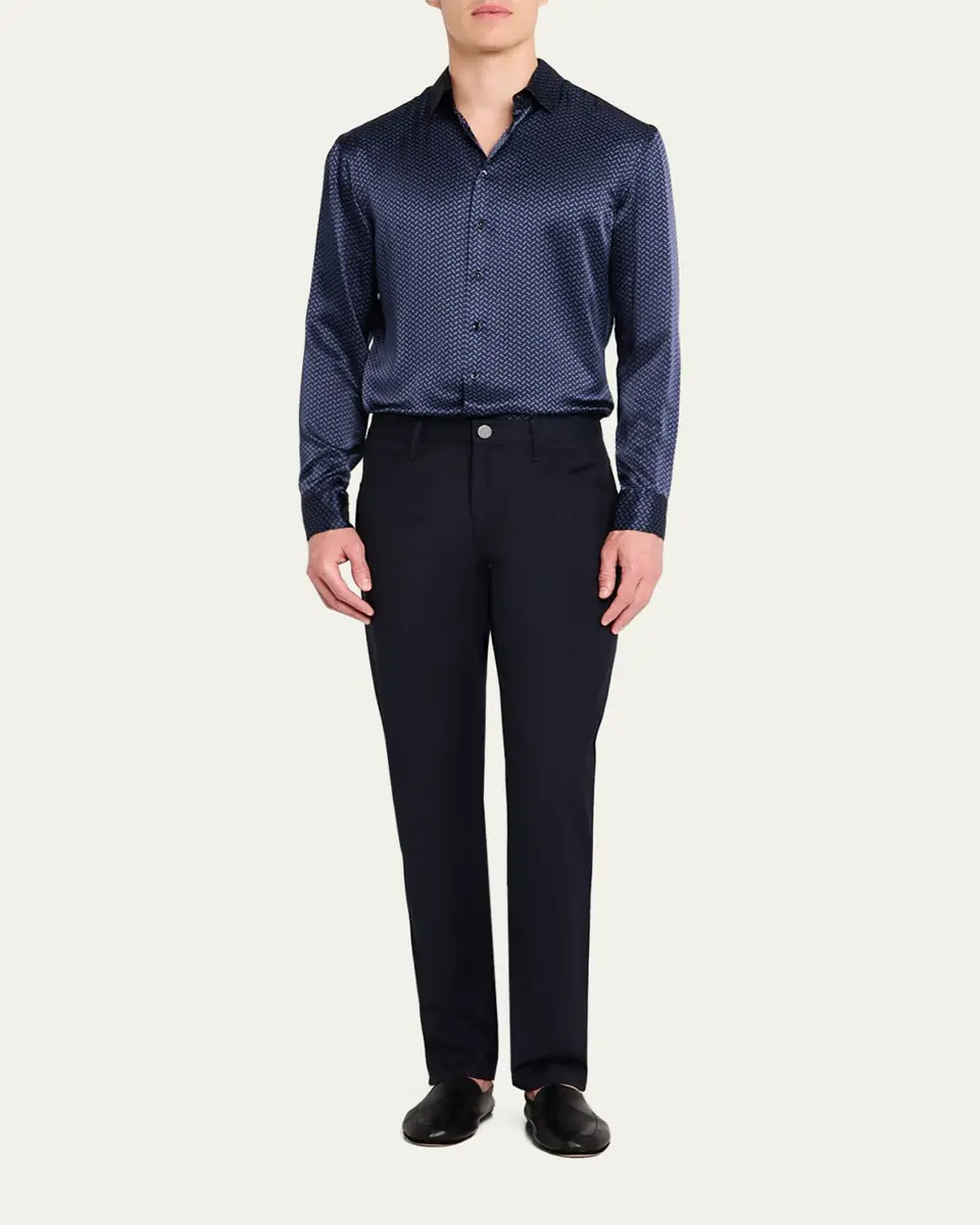 Giorgio Armani Men's Wool 5-Pocket Pants | Thumbnail 6