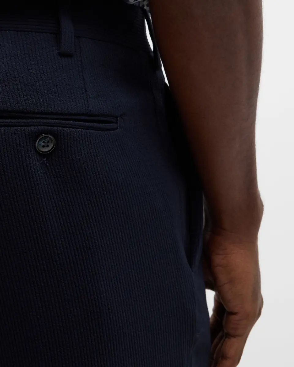 Giorgio Armani Men's Cannete Effect Flat-Front Trousers | Thumbnail 5 Giorgio Armani Men's Cannete Effect Flat-Front Trousers | Thumbnail 5