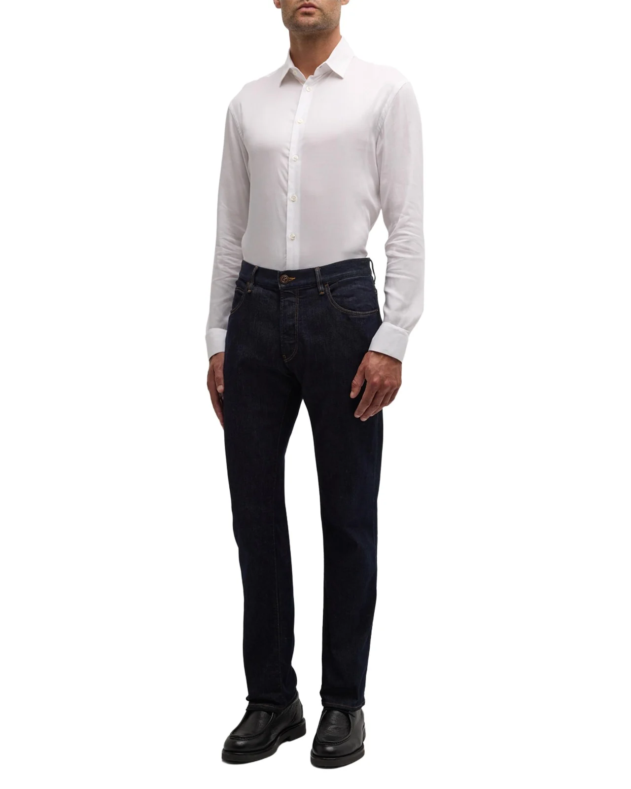 Giorgio Armani Men's Solid Tencel Sport Shirt