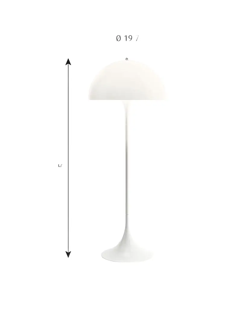Louis Poulsen Panthella Acrylic Floor Lamp, 54"