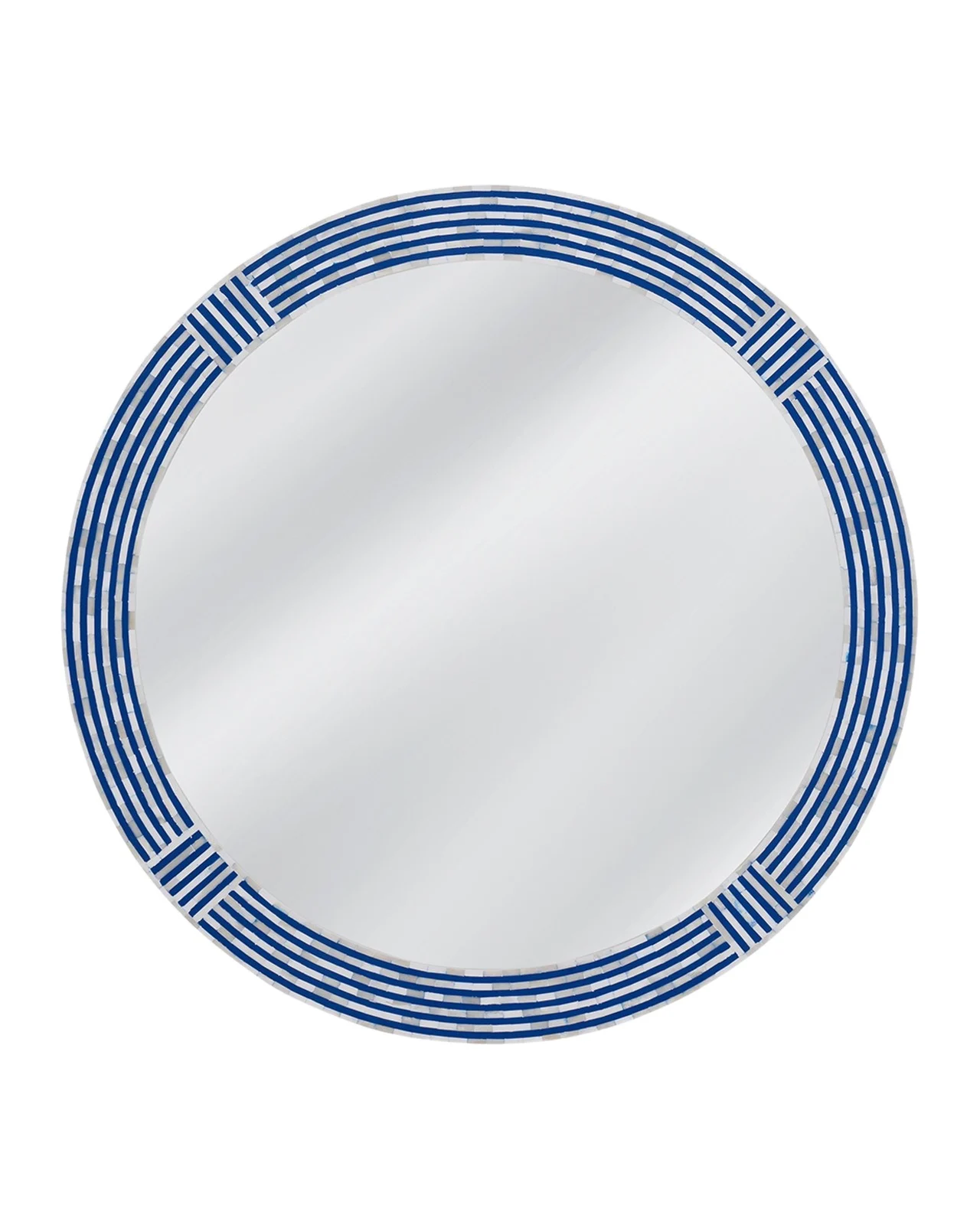Katherine Noble by BMC Blue Resin & Bone Wall Mirror, 40" Round