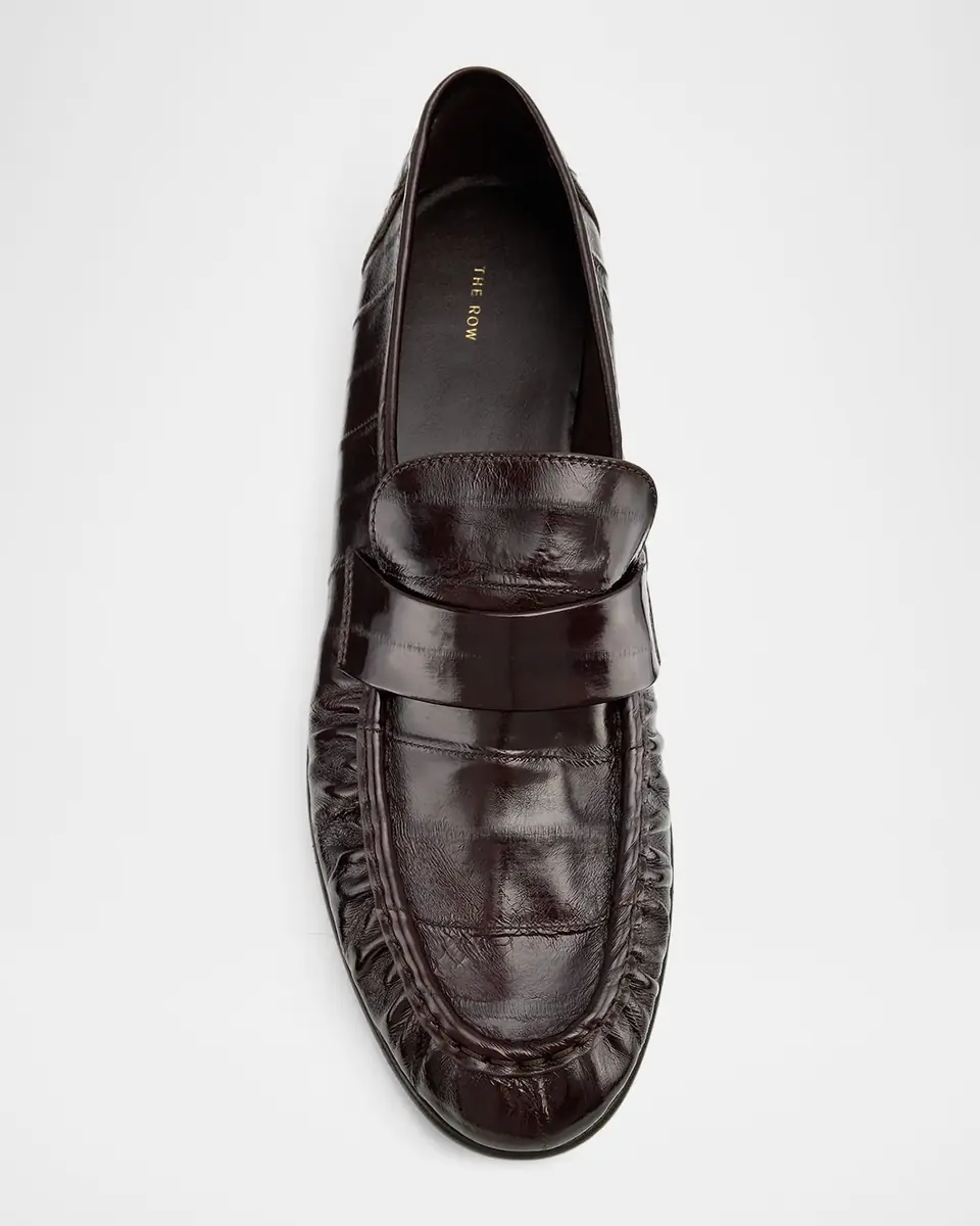 THE ROW 25mm Soft Eelskin Leather Loafers | Thumbnail 5 THE ROW 25mm Soft Eelskin Leather Loafers | Thumbnail 5