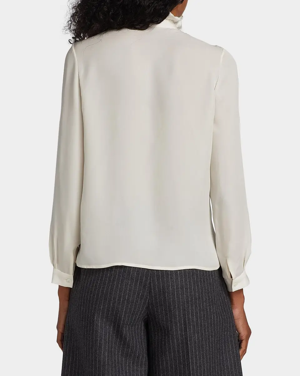 Nili Lotan Lily Ruffle-Embellished Silk Blouse | Thumbnail 7 Nili Lotan Lily Ruffle-Embellished Silk Blouse | Thumbnail 7