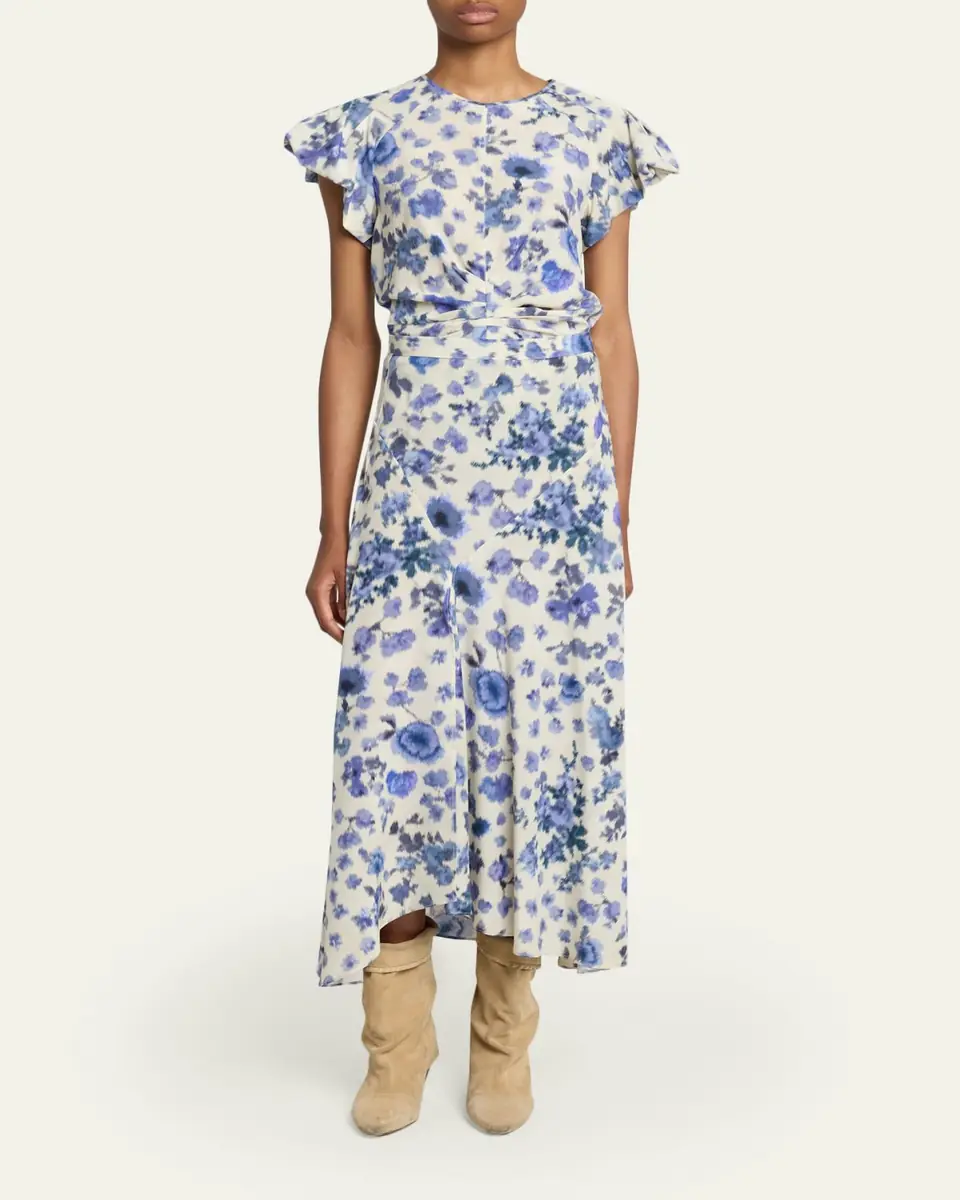 Isabel Marant Sakura Blur Floral Slit Midi Skirt | Thumbnail 2 Isabel Marant Sakura Blur Floral Slit Midi Skirt | Thumbnail 2